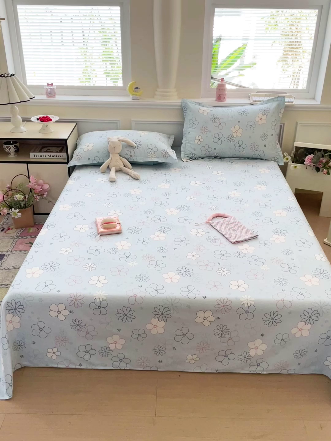 91家纺网 家纺一手货源 找家纺 卡普家居 2025新款全棉印花A版床单 漫日夏花