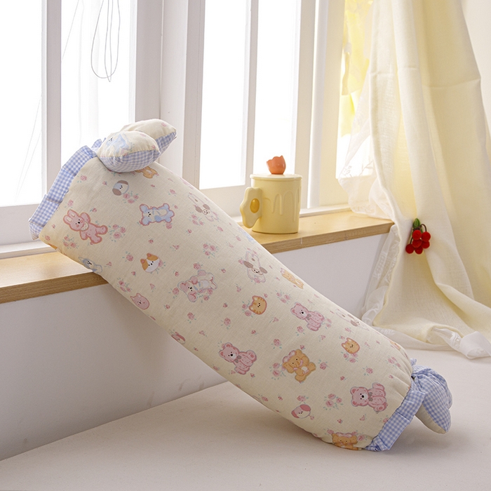 91家纺网 家纺一手货源 找家纺 织布人 2025新款荞麦枕直播爆款全棉双层纱兔子枕全荞麦壳枕头夏季透气枕