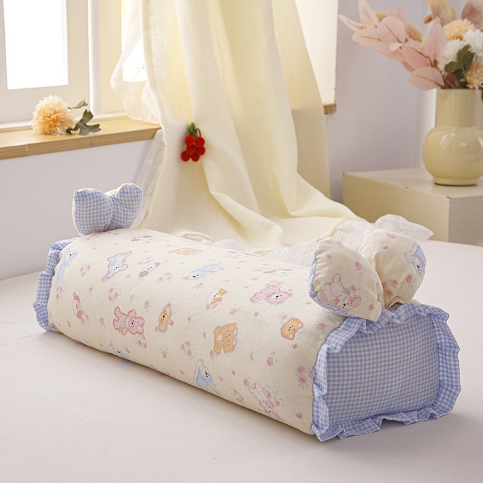 91家纺网 家纺一手货源 找家纺 织布人 2025新款荞麦枕直播爆款全棉双层纱兔子枕全荞麦壳枕头夏季透气枕