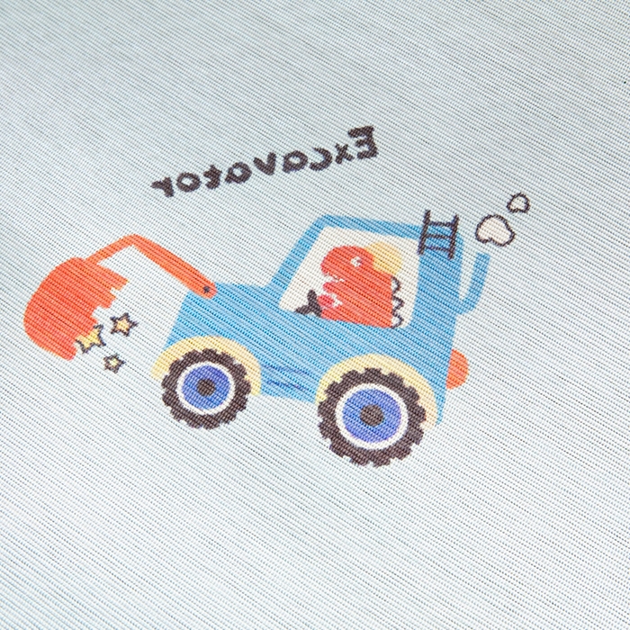 91家纺网 家纺一手货源 找家纺 梵赫 2025新款大版儿童冰丝枕套幼儿园枕套 小恐龙车队