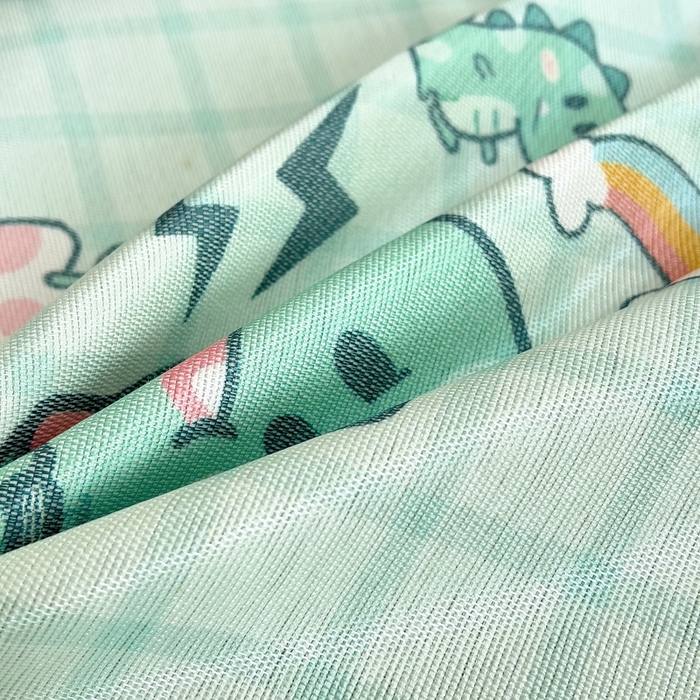 91家纺网 家纺一手货源 找家纺 梵赫 2025新款大版儿童冰丝枕套幼儿园枕套 音乐恐龙