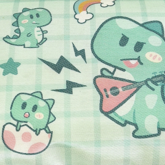 91家纺网 家纺一手货源 找家纺 梵赫 2025新款大版儿童冰丝枕套幼儿园枕套 音乐恐龙