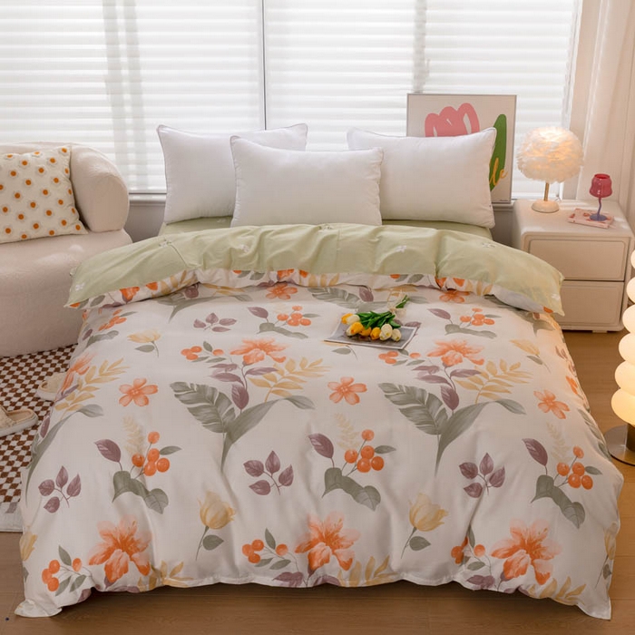 91家纺网 家纺一手货源 找家纺 （总）贝兰仙奴 2025春夏新款全棉纯棉12868印花单被套 被套单件