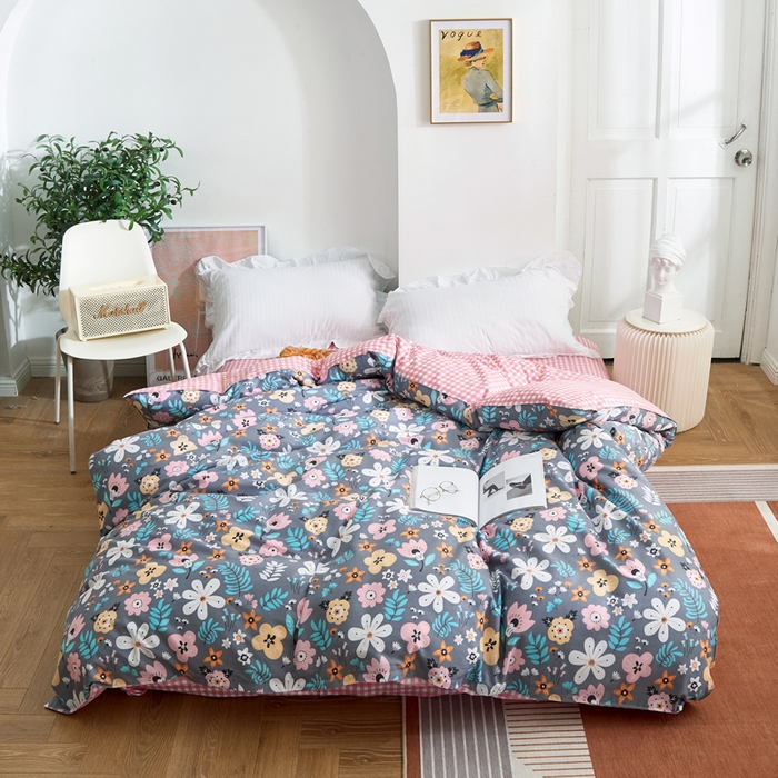 91家纺网 家纺一手货源 找家纺 （总）贝兰仙奴 2025春夏新款全棉纯棉12868印花单被套 被套单件