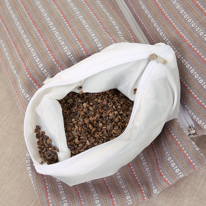 91家纺网 家纺一手货源 找家纺 梦叶草 2025新款全棉水洗棉三角牵引组合荞麦枕 枕头护颈枕芯 三角牵引组合荞麦枕-咖色