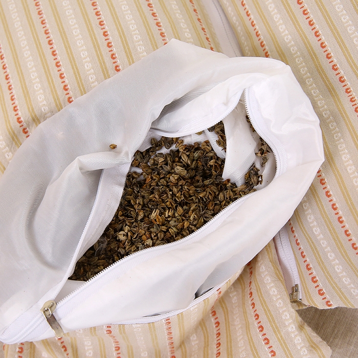 91家纺网 家纺一手货源 找家纺 梦叶草 2025新款全棉水洗棉三角牵引组合荞麦枕 枕头护颈枕芯 三角牵引组合荞麦枕-卡其