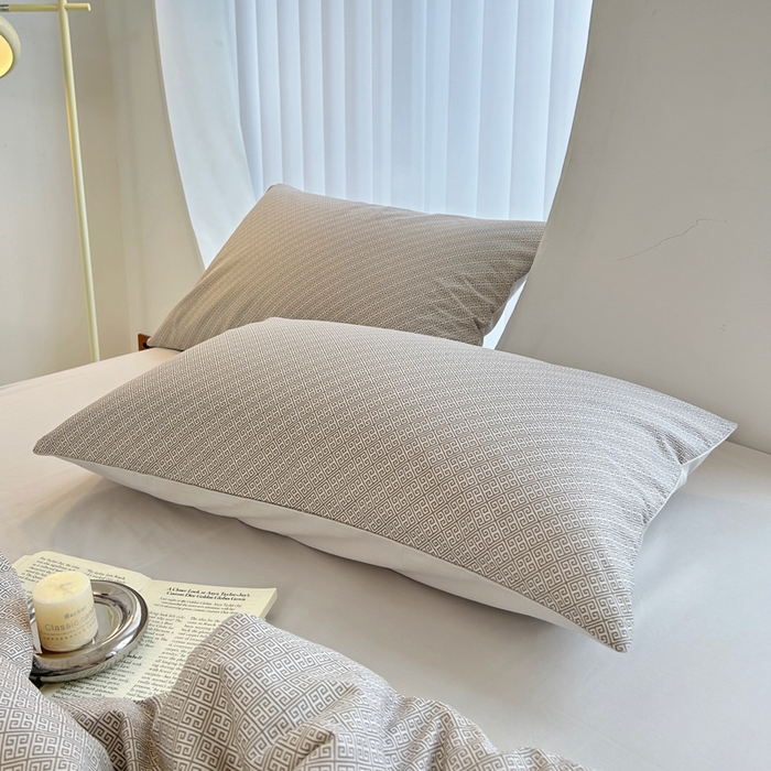 91家纺网 家纺一手货源 找家纺 柠馨 2025新款全棉纯棉印花夏被夏凉被空调被四件套 雅灰