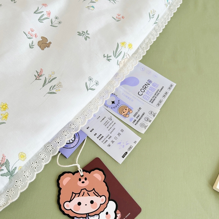 91家纺网 家纺一手货源 找家纺 柠馨 2025新款全棉纯棉印花夏被夏凉被空调被四件套 仙子