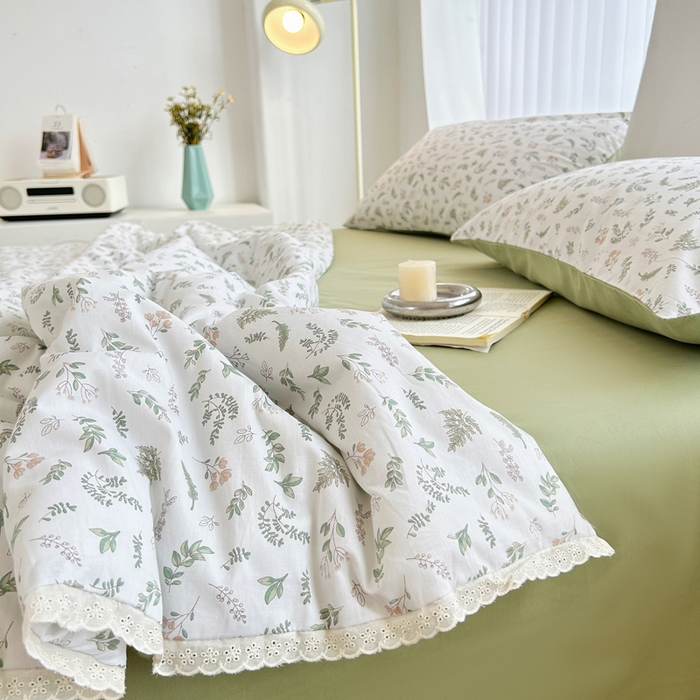 91家纺网 家纺一手货源 找家纺 柠馨 2025新款全棉纯棉印花夏被夏凉被空调被四件套 复苏