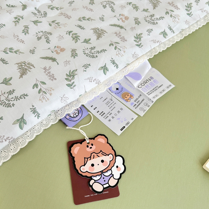 91家纺网 家纺一手货源 找家纺 柠馨 2025新款全棉纯棉印花夏被夏凉被空调被四件套 复苏