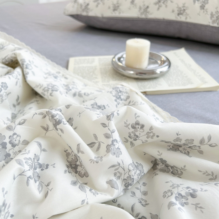 91家纺网 家纺一手货源 找家纺 柠馨 2025新款全棉纯棉印花夏被夏凉被空调被四件套 素颜幽兰