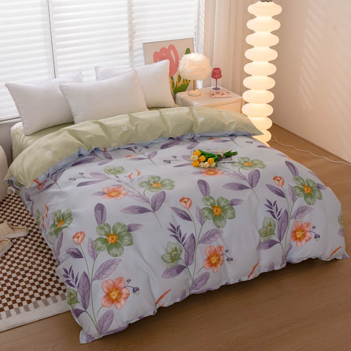 91家纺网 家纺一手货源 找家纺 贝兰仙奴 2025春夏新款全棉纯棉12868印花单被套 被套单件 花房迷香兰