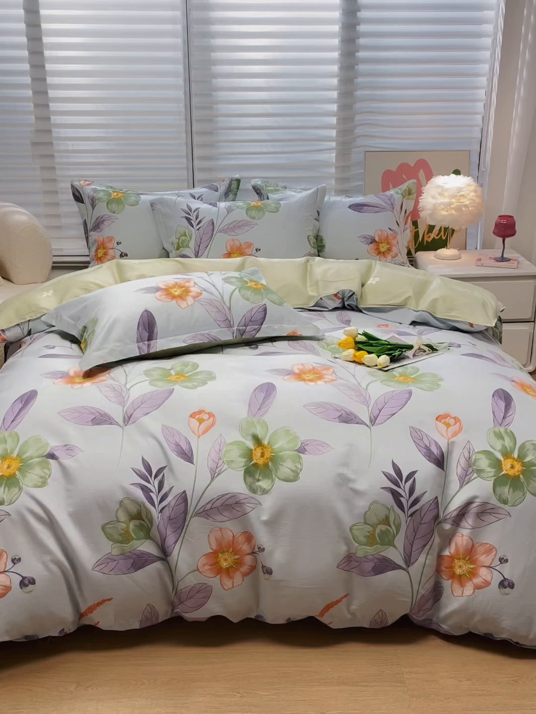 91家纺网 家纺一手货源 找家纺 贝兰仙奴 2025春夏新款全棉纯棉12868印花单被套 被套单件 花房迷香兰