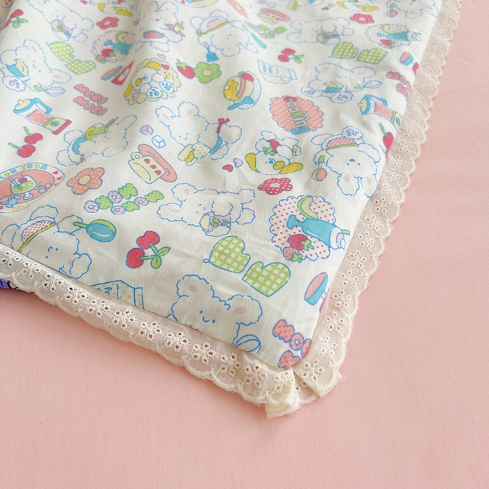 91家纺网 家纺一手货源 找家纺 柠馨 2025新款全棉纯棉印花夏被夏凉被空调被四件套 枝枝桃桃