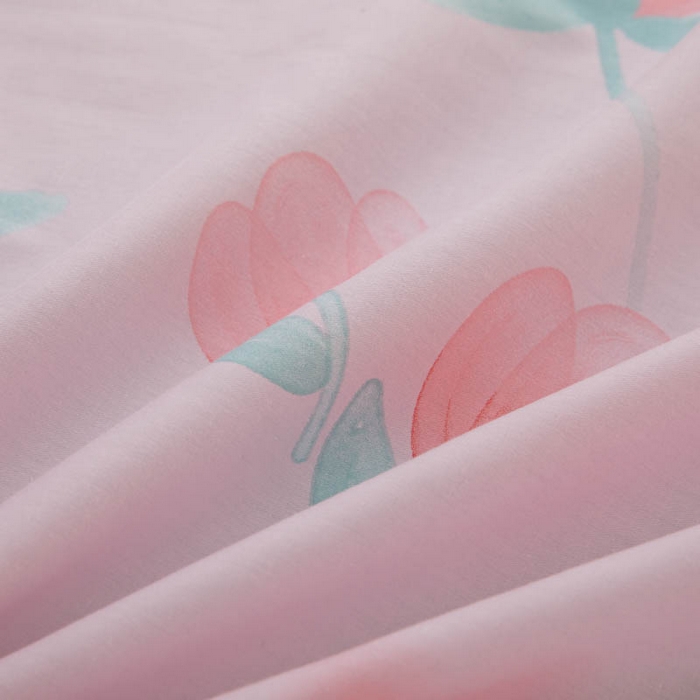 91家纺网 家纺一手货源 找家纺 贝兰仙奴 2025春夏新款全棉纯棉12868印花单被套 被套单件 花恋粉