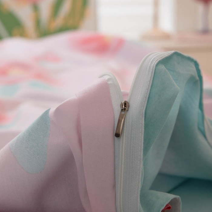 91家纺网 家纺一手货源 找家纺 贝兰仙奴 2025春夏新款全棉纯棉12868印花单被套 被套单件 花恋粉