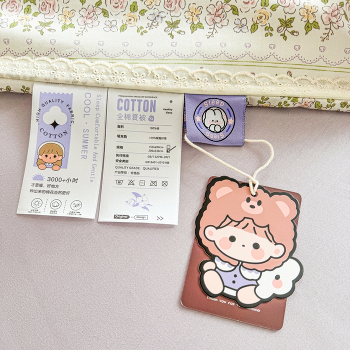 91家纺网 家纺一手货源 找家纺 柠馨 2025新款全棉纯棉印花夏被夏凉被空调被四件套 半夏