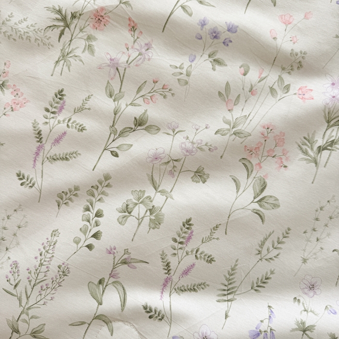 91家纺网 家纺一手货源 找家纺 柠馨 2025新款全棉纯棉印花夏被夏凉被空调被四件套 风吟