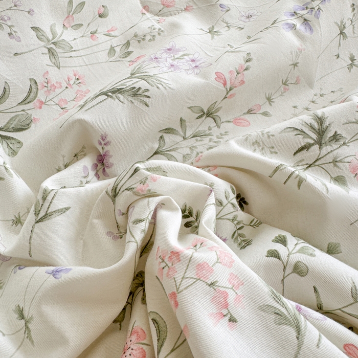 91家纺网 家纺一手货源 找家纺 柠馨 2025新款全棉纯棉印花夏被夏凉被空调被四件套 风吟