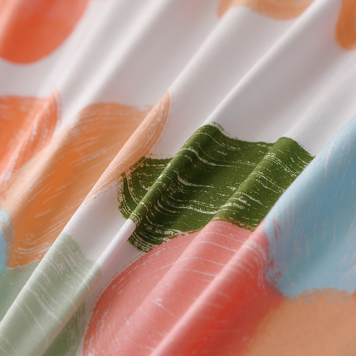 91家纺网 家纺一手货源 找家纺 贝兰仙奴 2025春夏新款全棉纯棉12868印花单被套 被套单件 七色花