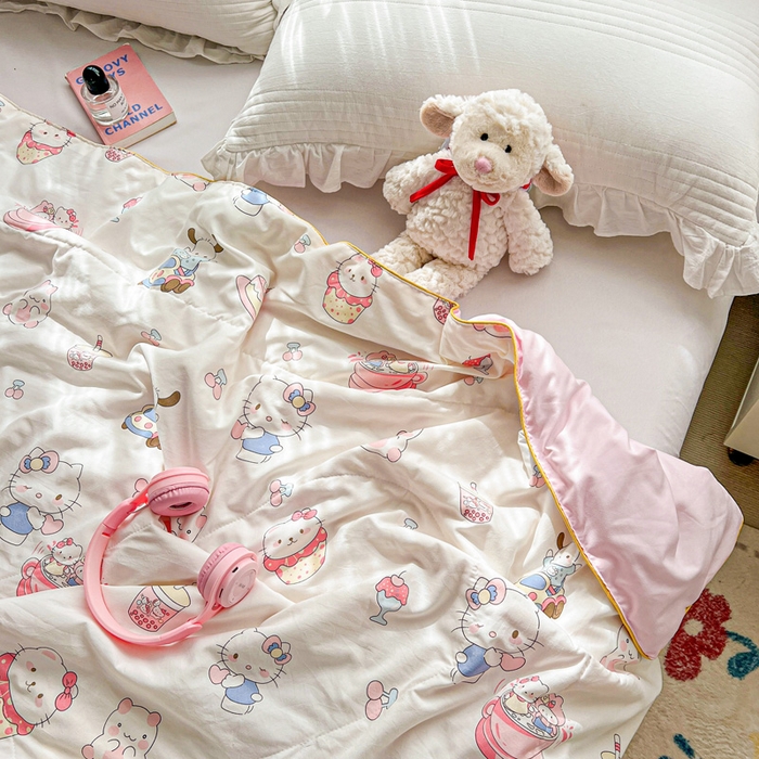 91家纺网 家纺一手货源 找家纺 （总）Mata蔓塔家 2025春夏新款印花水洗双层纱单夏被夏凉被空调被（有买家秀）