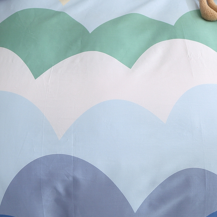 91家纺网 家纺一手货源 找家纺 贝兰仙奴 2025春夏新款全棉纯棉12868印花单被套 被套单件 天空之境