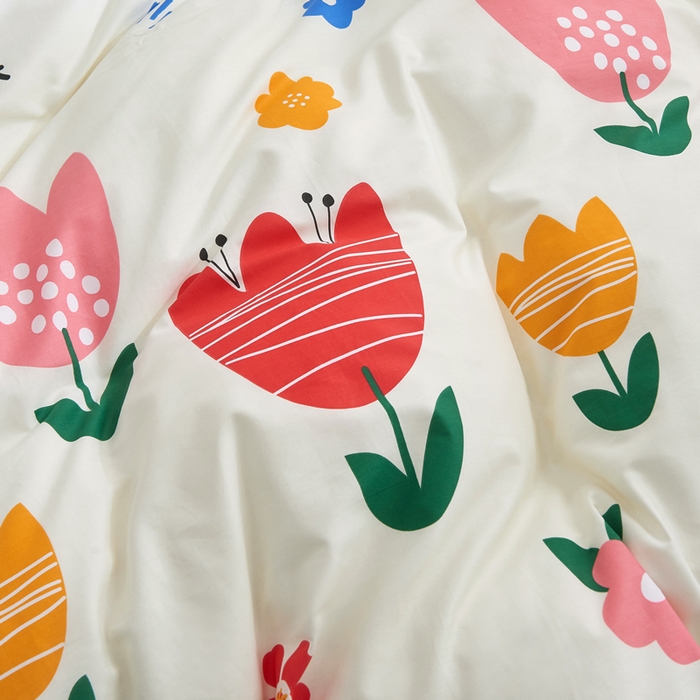 91家纺网 家纺一手货源 找家纺 贝兰仙奴 2025春夏新款全棉纯棉12868印花单被套 被套单件 清丽花香米