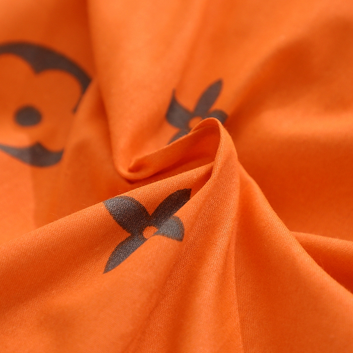 91家纺网 家纺一手货源 找家纺 贝兰仙奴 2025春夏新款全棉纯棉12868印花单被套 被套单件 潮流桔