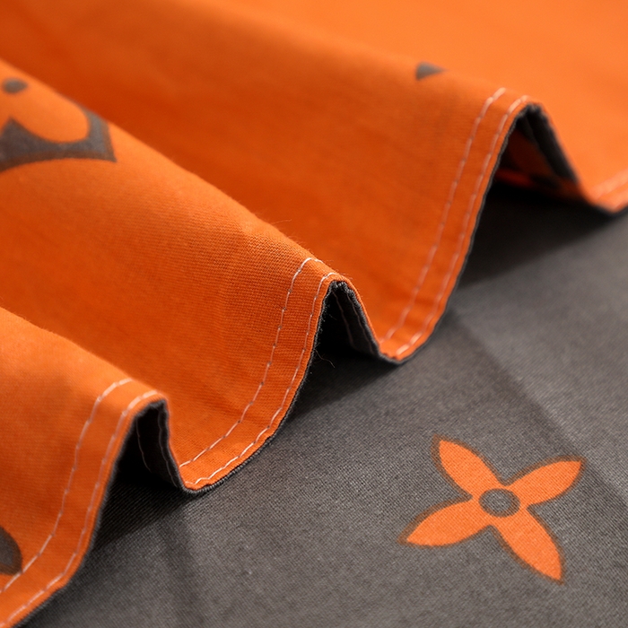 91家纺网 家纺一手货源 找家纺 贝兰仙奴 2025春夏新款全棉纯棉12868印花单被套 被套单件 潮流桔