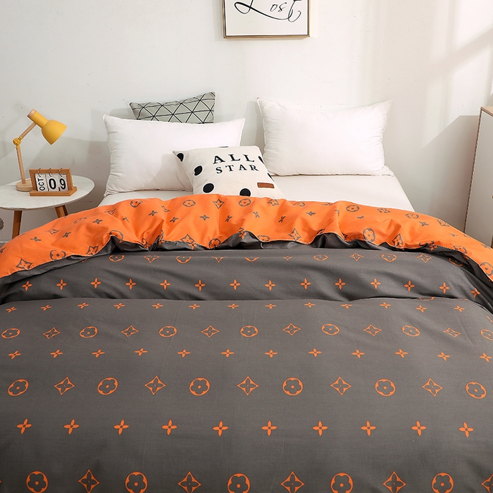 91家纺网 家纺一手货源 找家纺 贝兰仙奴 2025春夏新款全棉纯棉12868印花单被套 被套单件 潮流咖