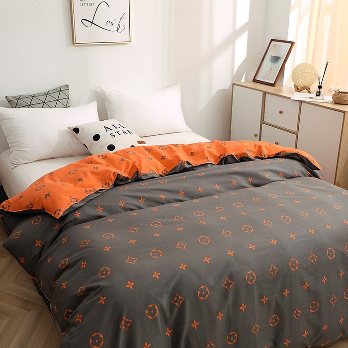 91家纺网 家纺一手货源 找家纺 贝兰仙奴 2025春夏新款全棉纯棉12868印花单被套 被套单件 潮流咖