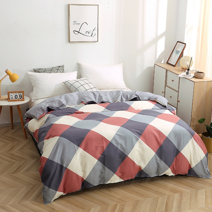 91家纺网 家纺一手货源 找家纺 贝兰仙奴 2025春夏新款全棉纯棉12868印花单被套 被套单件 梦想时光红