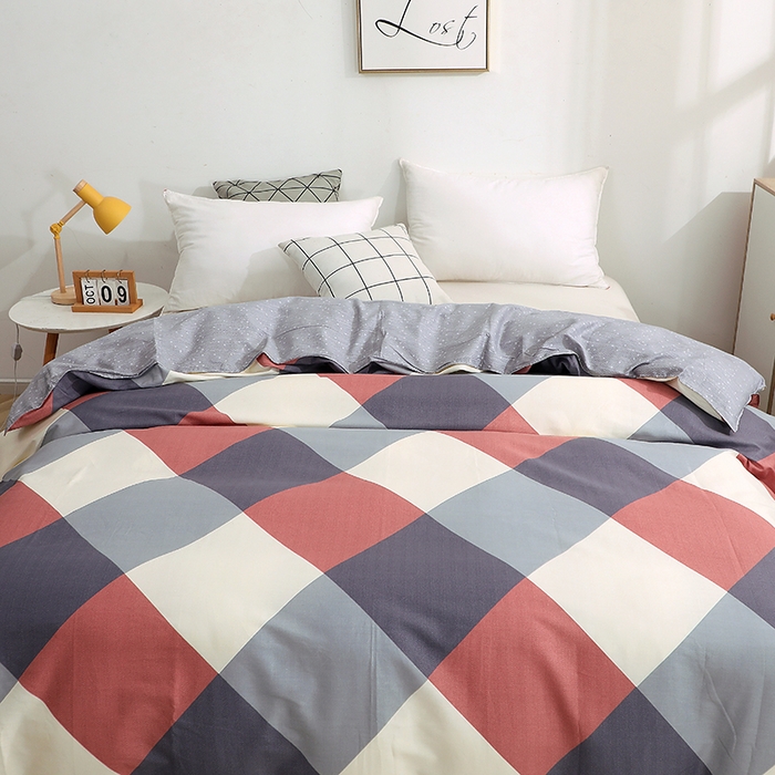 91家纺网 家纺一手货源 找家纺 贝兰仙奴 2025春夏新款全棉纯棉12868印花单被套 被套单件 梦想时光红