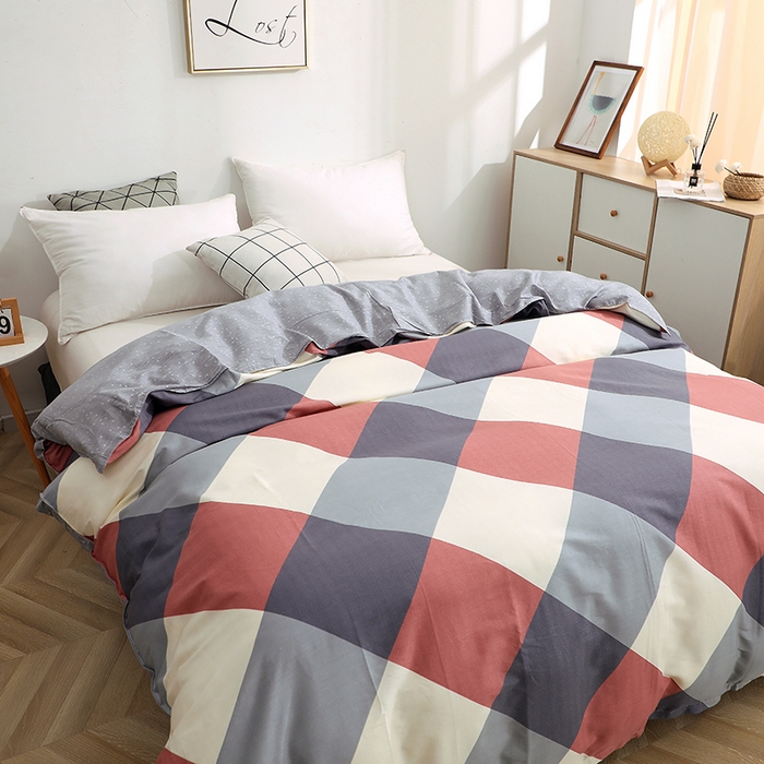 91家纺网 家纺一手货源 找家纺 贝兰仙奴 2025春夏新款全棉纯棉12868印花单被套 被套单件 梦想时光红