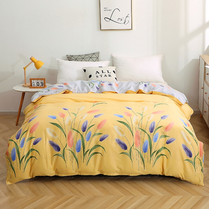 贝兰仙奴 2025春夏新款全棉纯棉12868印花单被套 被套单件 香氛密语黄