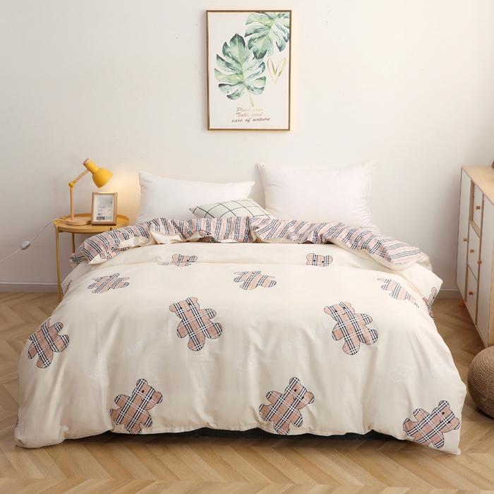 贝兰仙奴 2025春夏新款全棉纯棉12868印花单被套 被套单件 小熊宝莉米