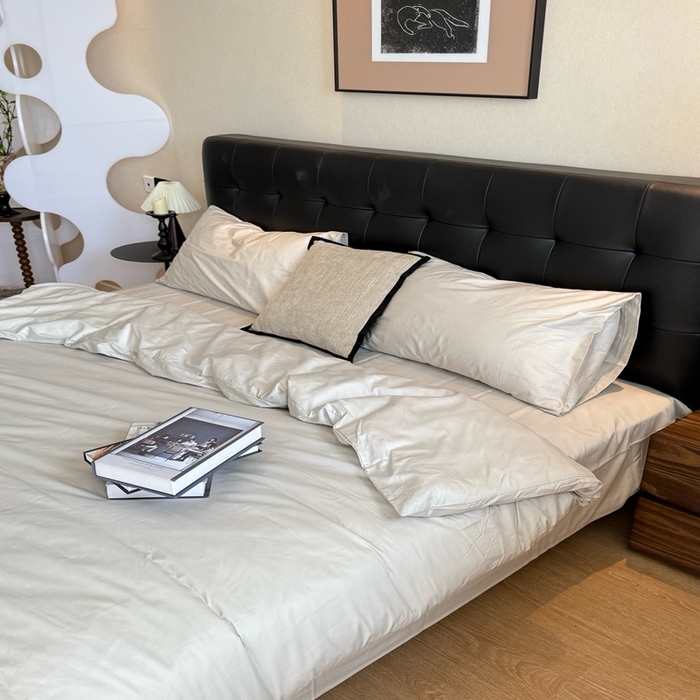 91家纺网 家纺一手货源 找家纺 （总）芯氧 2025新款亚朵星球纯色全棉四件套,薄雾灰,伯爵姜茶,静湖蓝,山野绿,生椰姜茶,松林青