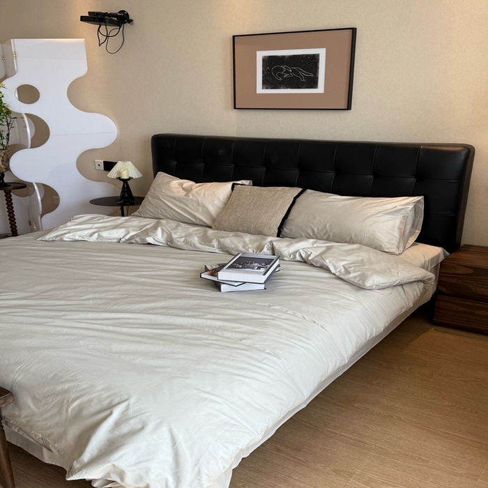 91家纺网 家纺一手货源 找家纺 芯氧 2025新款亚朵星球纯色全棉四件套 薄雾灰