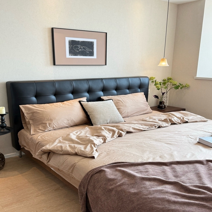 91家纺网 家纺一手货源 找家纺 芯氧 2025新款亚朵星球纯色全棉四件套 伯爵姜茶