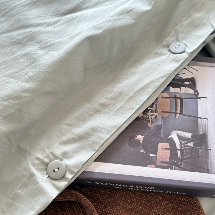 91家纺网 家纺一手货源 找家纺 芯氧 2025新款亚朵星球纯色全棉四件套 静湖蓝