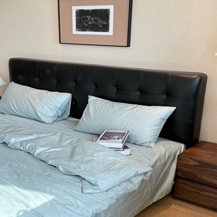 91家纺网 家纺一手货源 找家纺 芯氧 2025新款亚朵星球纯色全棉四件套 静湖蓝