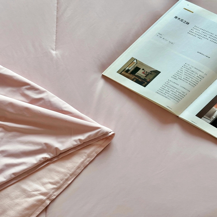 91家纺网 家纺一手货源 找家纺 芯氧 2025新款亚朵同款星球夏季凉感深睡por2.0夏被 橘雾粉