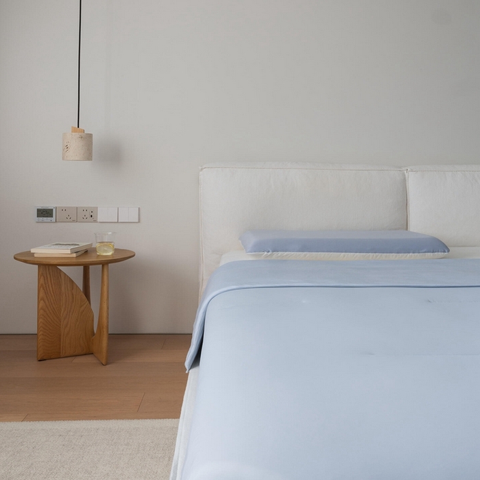 91家纺网 家纺一手货源 找家纺 芯氧 2025新款亚朵同款星球夏季凉感深睡por2.0夏被 青空灰