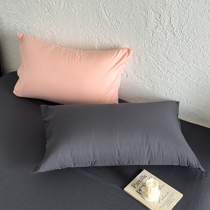 91家纺网 家纺一手货源 找家纺 （总）N先生+V 13814689556 发大图/买家秀 2025新款ins博主风纯色混搭水洗棉枕套(支持跨境电商定制尺寸)