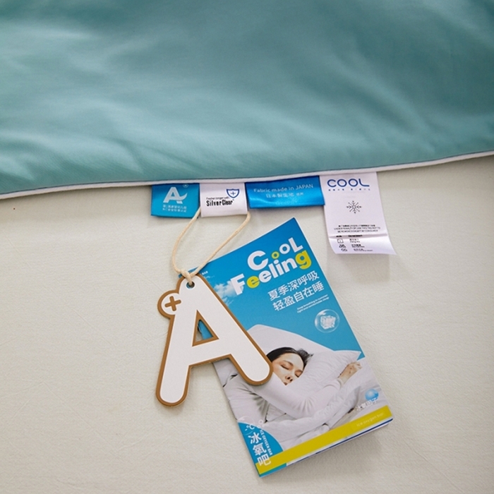 91家纺网 家纺一手货源 找家纺 仲旺居家纺 2025新款100%全锦纶凉感鸭凉感丝夏被冰淇淋夏被夏凉被 湖蓝