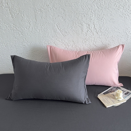 91家纺网 家纺一手货源 找家纺 （总）N先生+V 13814689556 发大图/买家秀 2025新款ins博主风纯色混搭水洗棉枕套(支持跨境电商定制尺寸)