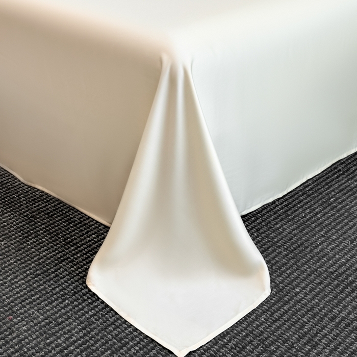 91家纺网 家纺一手货源 找家纺 帝王家纺 2025新款浮雕刺绣水洗天丝真丝夏被四件套冰丝三件套单夏被夏季直播 玉叶金枝—米白