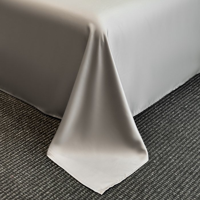 91家纺网 家纺一手货源 找家纺 帝王家纺 2025新款浮雕刺绣水洗天丝真丝夏被四件套冰丝三件套单夏被夏季直播 玉叶金枝—浅灰