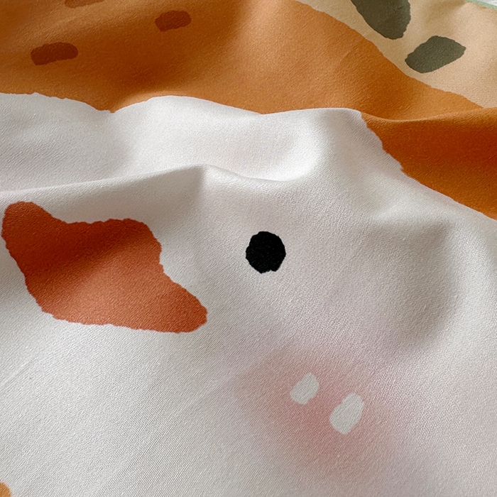 91家纺网 家纺一手货源 找家纺 荷马之梦 2025新款A类100支全棉贡缎双股加厚加柔儿童枕套-水果系列 小橘子