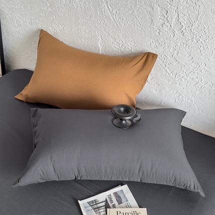 91家纺网 家纺一手货源 找家纺 （总）N先生+V 13814689556 发大图/买家秀 2025新款ins博主风纯色混搭水洗棉枕套(支持跨境电商定制尺寸)